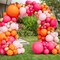 Hot Pink Orange Metallic Gold Tropical Latex Balloons(Pink Orange)10 x 8 x 0.65 inches